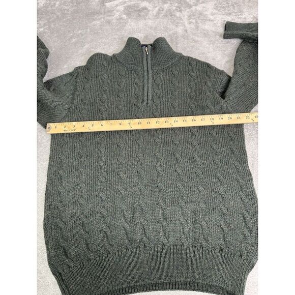 Magee Merino Wool 1/4 Zip Pullover Sweater Men's Size Medium Green - Picture 7 of 10